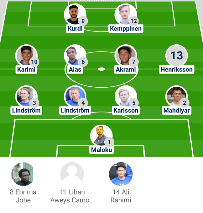 Startelvan borta mot Högsäters B-lag.